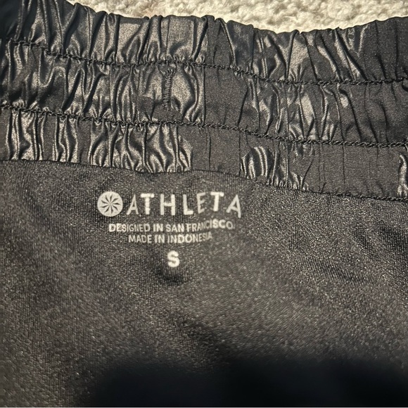 Athleta Run Black Palm Tree Print Athletic Shorts Size Small - Picture 7 of 10